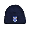 Navy - Front - England FA Crest Knitted Beanie