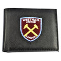 Black - Front - West Ham United FC Embroidered Bi-Fold Wallet