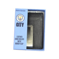 Black - Side - Manchester City FC Leather Money Clip Wallet