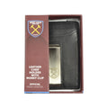 Black - Side - West Ham United FC Leather Money Clip Wallet