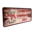 Beige-Red-Green - Back - Liverpool FC Supporter´s Shed Metal Plaque