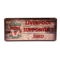 Beige-Red-Green - Front - Liverpool FC Supporter´s Shed Metal Plaque