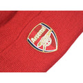 Light Red - Side - Arsenal FC Crest Knitted Turn Up Beanie