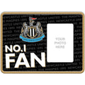 Black-White-Blue-Gold - Front - Newcastle United FC No. 1 Fan Metal Embossed Photo Frame