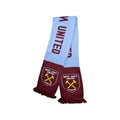 Claret-White-Yellow - Back - West Ham United FC Wordmark Jacquard Scarf