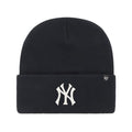 Navy-White - Front - New York Yankees Haymaker MLB 47 Knitted Cuff Beanie