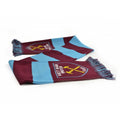 Claret-Blue - Front - West Ham FC Official Football Jacquard Bar Scarf