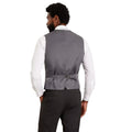 Charcoal - Back - Burton Mens Essential Plain Tailored Waistcoat