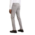 Light Grey - Back - Burton Mens Essential Skinny Suit Trousers