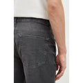 Dark Grey - Side - Burton Mens Plain Straight Jeans