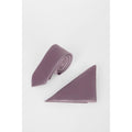 Mauve - Front - Burton Tie & Pocket Square Set