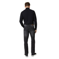 Black - Back - Burton Mens Washed Straight Jeans