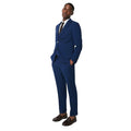 Navy - Lifestyle - Burton Mens Linen Tailored Wedding Suit Jacket