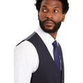 Navy - Back - Burton Mens Essential Tailored Waistcoat