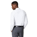 White - Back - Burton Mens Herringbone Tailored Formal Shirt