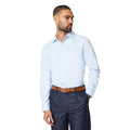 Blue - Front - Burton Mens Herringbone Tailored Formal Shirt