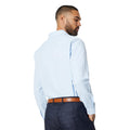 Blue - Back - Burton Mens Herringbone Tailored Formal Shirt