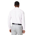 Pink - Back - Burton Mens Herringbone Tailored Formal Shirt