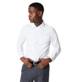 White - Front - Burton Mens Herringbone Tailored Formal Shirt