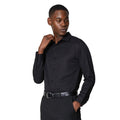 Black - Front - Burton Mens Herringbone Tailored Formal Shirt