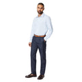 Blue - Side - Burton Mens Twill Slim Formal Shirt