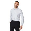 Light Grey - Front - Burton Mens End On End Easy-Iron Slim Shirt