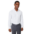 White - Front - Burton Mens Smart Basket Weave Slim Long-Sleeved Shirt