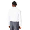 White - Back - Burton Mens Smart Basket Weave Slim Long-Sleeved Shirt