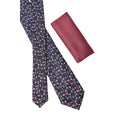 Rose - Back - Burton Mens Ditsy Print Tie & Pocket Square Set