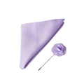 Lavender - Back - Burton Mens Wedding Tie & Lapel Set