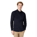 Dark Blue - Front - Burton Unisex Adult Plain Twill Sateen Formal Shirt