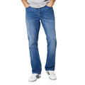 Dark Blue - Front - Burton Mens Mid Wash Bootcut Jeans