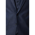 Grey - Side - Burton Mens Tonal Grid Check Slim Wedding Suit Jacket