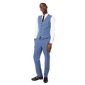 Blue - Lifestyle - Burton Mens V Neck Slim Wedding Waistcoat