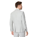 Grey - Back - Burton Mens Tweed Single-Breasted Slim Suit Jacket