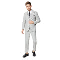 Grey - Side - Burton Mens Tweed Single-Breasted Slim Suit Jacket