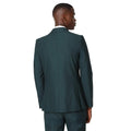 Dark Green - Back - Burton Mens Double-Breasted Slim Suit Jacket