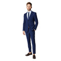 Blue - Lifestyle - Burton Mens Textured Single-Breasted Skinny Suit Jacket