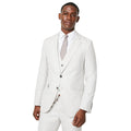 Pale Grey - Front - Burton Mens Linen Blend Single-Breasted Slim Suit Jacket