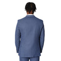 Blue - Back - Burton Mens Puppytooth Single-Breasted Suit Jacket