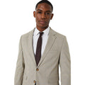 Neutral - Side - Burton Mens Prince Of Wales Check Single-Breasted Suit Jacket