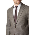 Brown - Side - Burton Mens Heritage Puppytooth Suit Jacket