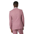 Rose - Back - Burton Mens Textured Single-Breasted Slim Suit Jacket