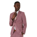 Rose - Side - Burton Mens Textured Single-Breasted Slim Suit Jacket