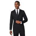 Black - Front - Burton Mens Herringbone Double-Breasted Suit Jacket