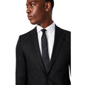 Black - Side - Burton Mens Herringbone Single-Breasted Suit Jacket