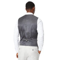 Pale Grey - Back - Burton Mens Linen Blend Slim Waistcoat