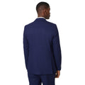 Blue - Back - Burton Mens Two Button Slim Tailored Suit Jacket