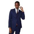 Blue - Front - Burton Mens Two Button Slim Tailored Suit Jacket