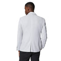 Grey - Back - Burton Mens Pique Jersey Patch Pocket Suit Jacket